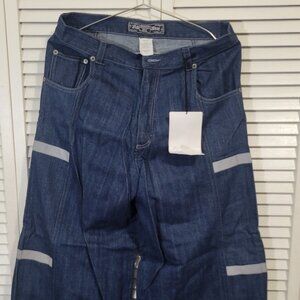 Kik Wear phat pants rave denim jeans oversized 32 waist  NWT